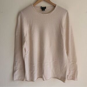 C by Bloomingdale's 100% Cashmere Crewneck Sweater - Cream - XL